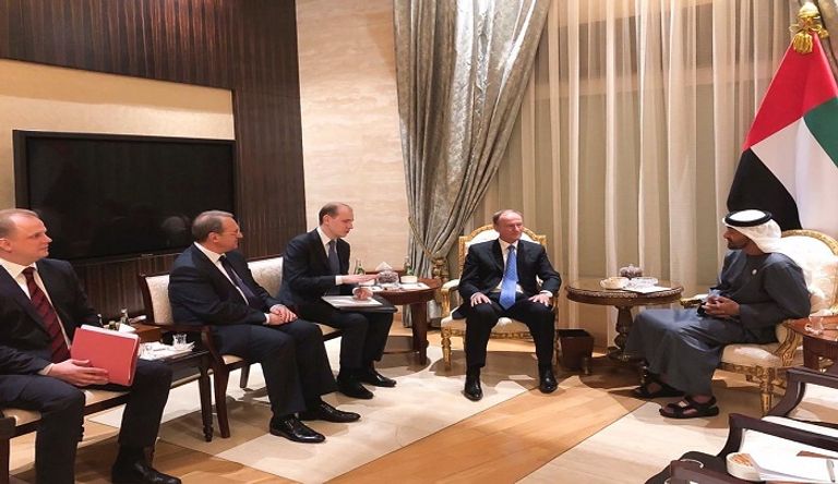 الشيخ محمد بن زايد آل نهيان ونيكولاي باتروشيف الشيخ محمد بن زايد آل نهيان ونيكولاي باتروشيف