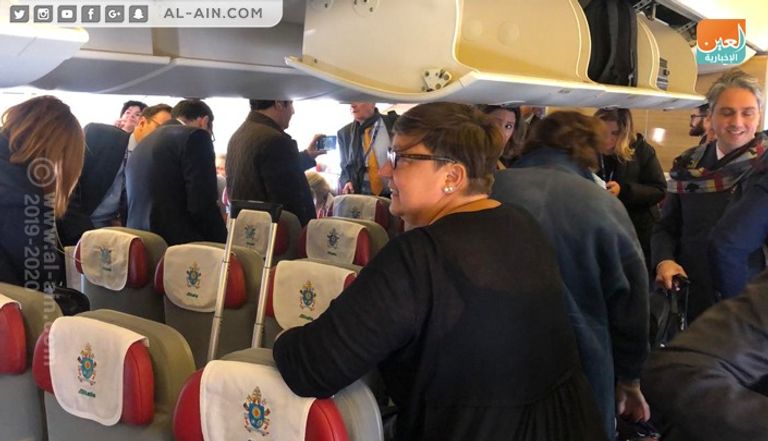 من استعدادات مطار روما لرحلة البابا إلى الإمارات