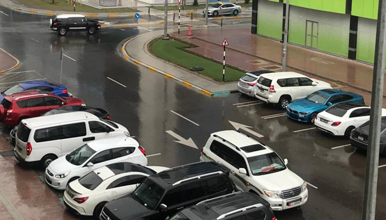 هطول أمطار غزيرة في أبوظبي