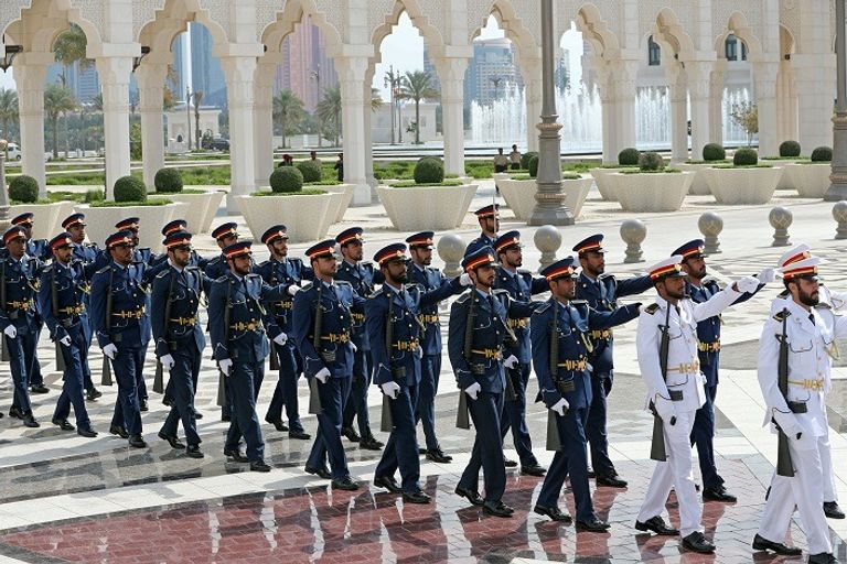 مراسم الاستقبال الرسمي للبابا فرنسيس في قصر الرئاسة بأبوظبي