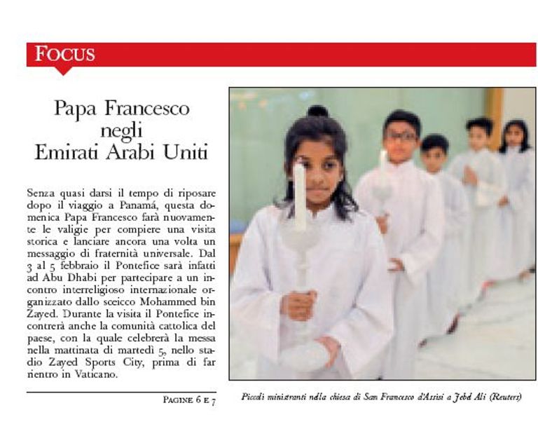 مراسم الاستقبال الرسمي للبابا فرنسيس في قصر الرئاسة بأبوظبي