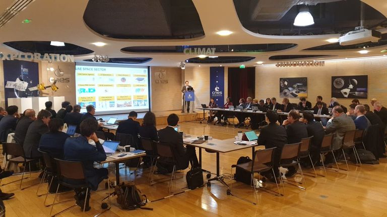 الدكتور محمد ناصر الأحبابي في مؤتمر المرصد الفضائي للمناخ