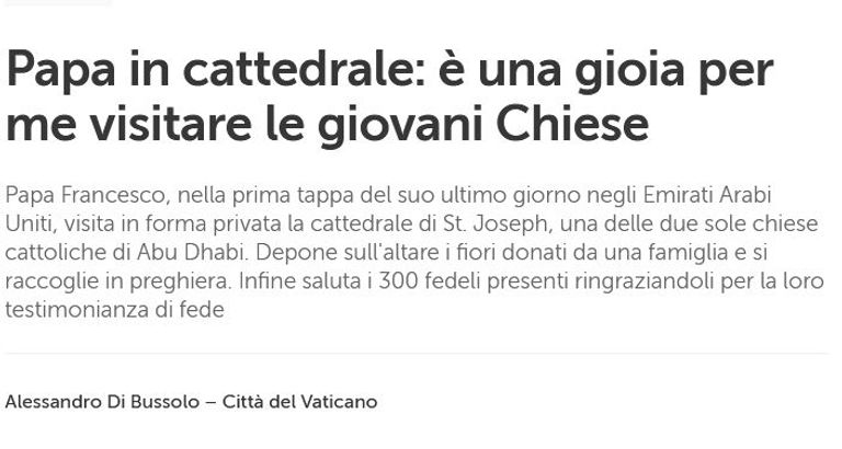 البابا فرنسيس يترأس القداس التاريخي في أبوظبي