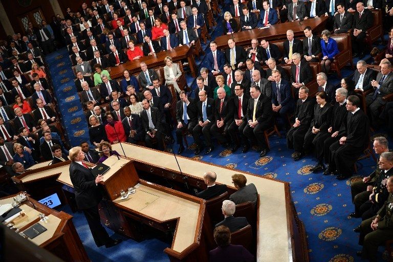 الرئيس الأمريكي دونالد ترامب يلقي خطاب حالة الاتحاد الرئيس الأمريكي دونالد ترامب يلقي خطاب حالة الاتحاد