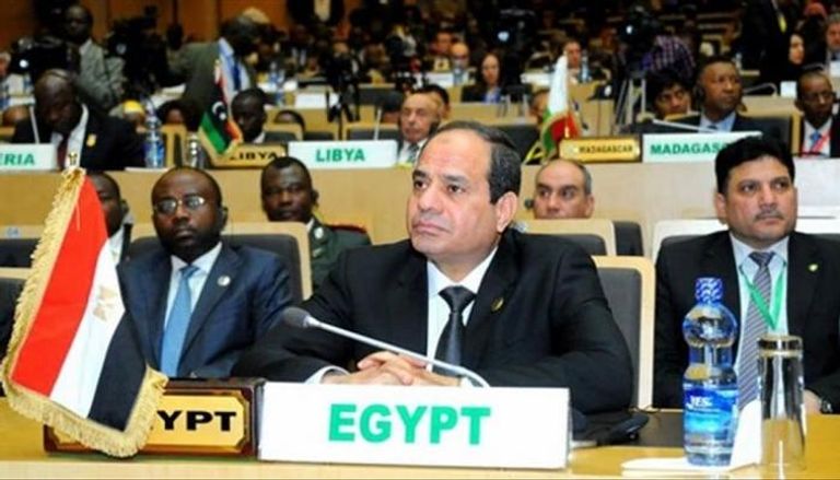 الرئيس المصري في إحدى جلسات الاتحاد الأفريقي- أرشيفية
