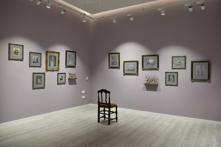 من معرض هدى لطفي بالجامعة الأمريكية