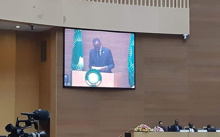 الرئيس الرواندي بول كيجامي يتحدث أمام القمة الأفريقية السيسي يتسلم رئاسة الاتحاد الأفريقي من نظيره الرواندي