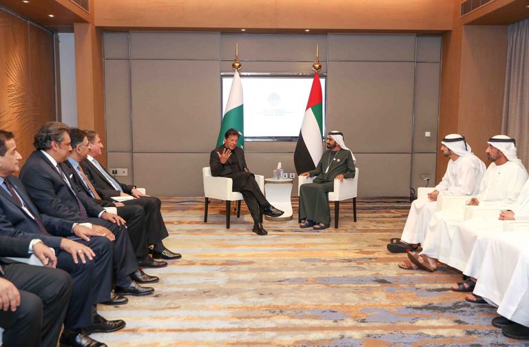 الشيخ محمد بن راشد آل مكتوم وعمران خان
