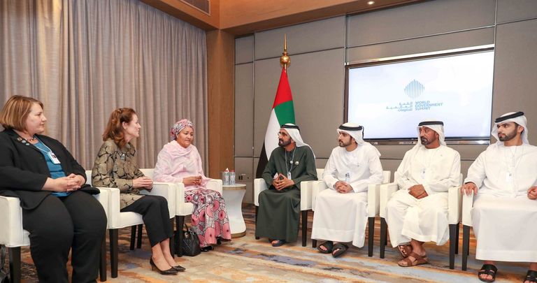 الشيخ محمد بن راشد آل مكتوم وعمران خان