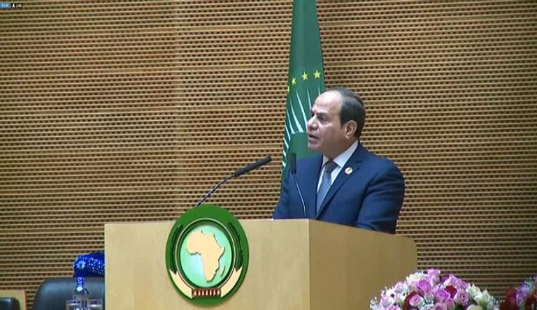 الرئيس عبدالفتاح السيسي خلال كلمته أمام القمة الأفريقية