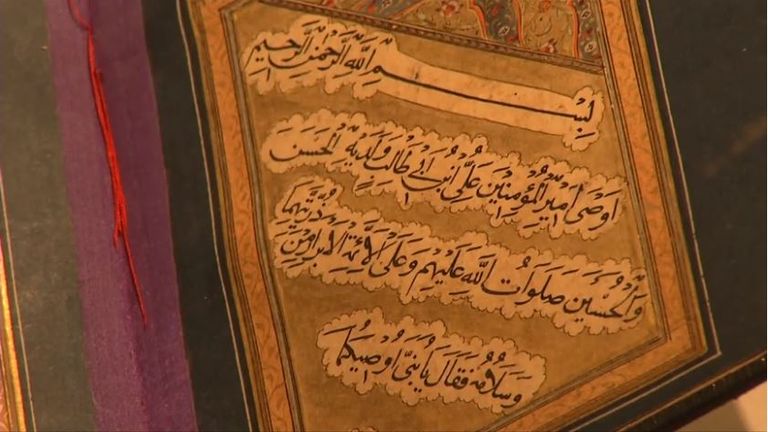 إحدى مخطوطات المعرض