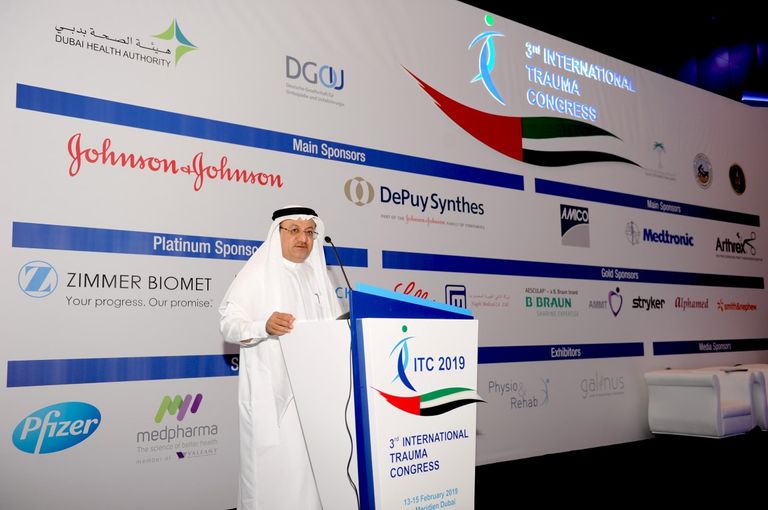 القطامي يفتتح المؤتمر الدولي لجراحة الإصابات والكسور في دبي