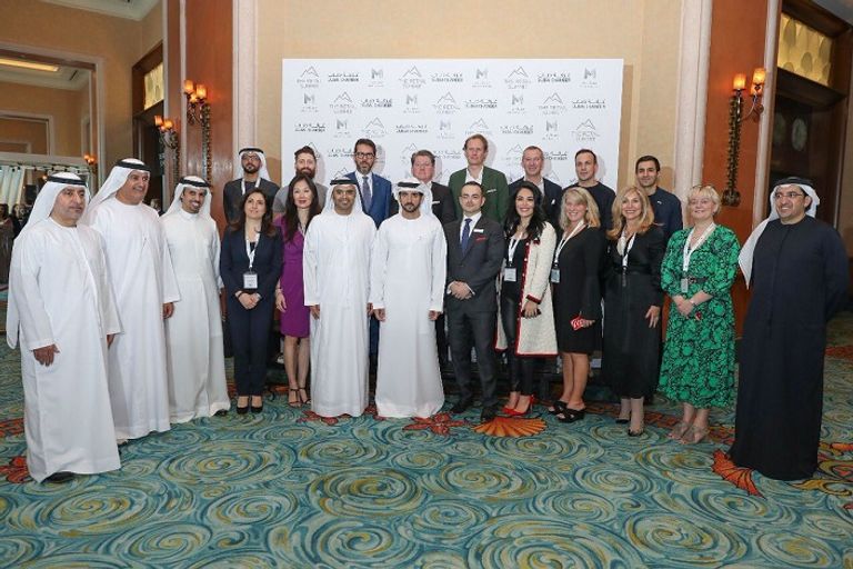 لقاء الشيخ حمدان بن محمد راشد ورؤساء شركات عالمية