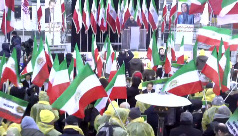 جانب من مسيرة وارسو المناهضة لنظام طهران