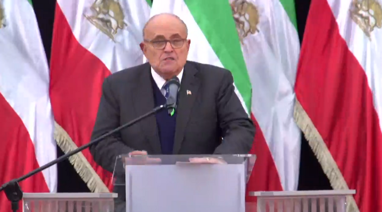 جانب من مسيرة وارسو المناهضة لنظام طهران