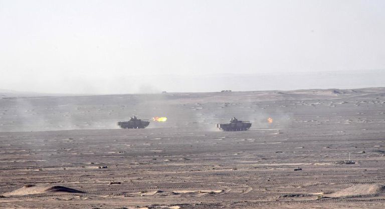 عناصر من الجيشين الإماراتي والعماني