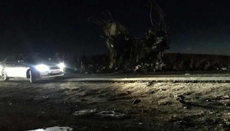 صورة نشرتها وسائل إعلام إيرانية لموقع الانفجار