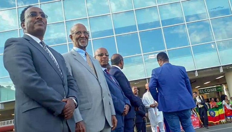 وصول وفد الدبلوماسية الشعبية الإريتري إلى مطار أديس أبابا
