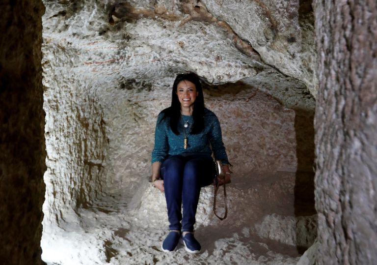 رانيا المشاط، وزيرة السياحة المصرية مصر تروج للسياحة الأثرية في تل العمارنة