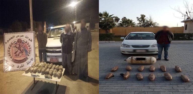 جانب من الأسلحة التي ضبطها الجيش المصري