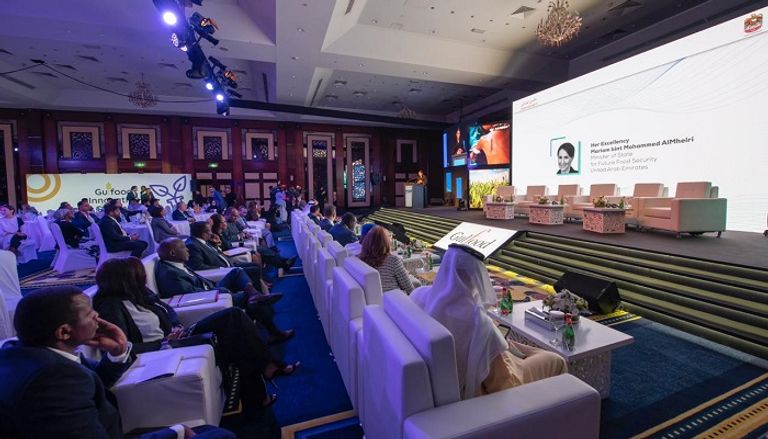 مريم المهيري خلال كلمتها في منتدى الأمن الغذائي