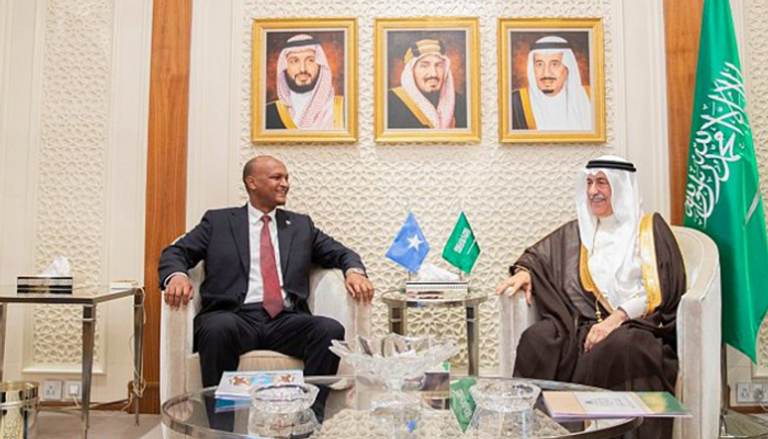 وزير خارجية السعودية ونائب رئيس وزراء الصومال خلال لقاء اليوم