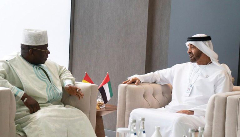 الشيخ محمد بن زايد الدكتور إبراهيم كاسوري فوفانا رئيس وزراء غينيا الشيخ محمد بن زايد ورئيس الهيئة الحكومية للصناعات العسكرية ببيلاروسيا