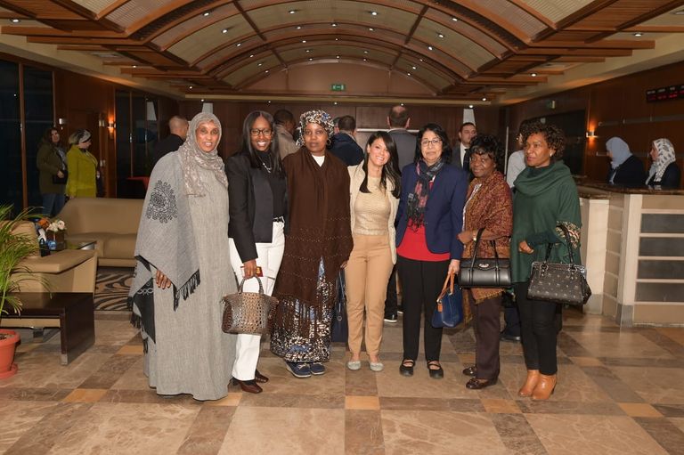 الوفد الأفريقي مع وزيري السياحة والآثار المصريين