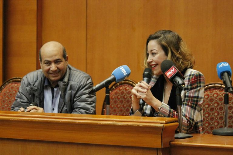 الفنانة المصرية منة شلبي في ندوة تكريمها بمهرجان أسوان لأفلام المرأة