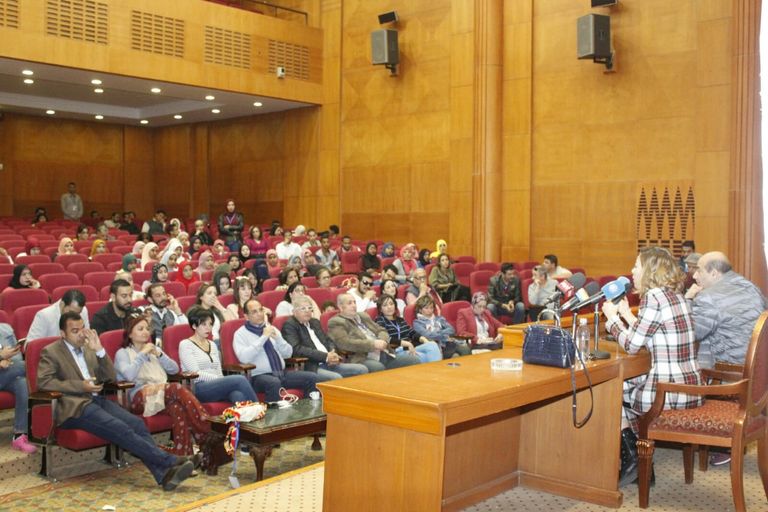 الفنانة المصرية منة شلبي في ندوة تكريمها بمهرجان أسوان لأفلام المرأة