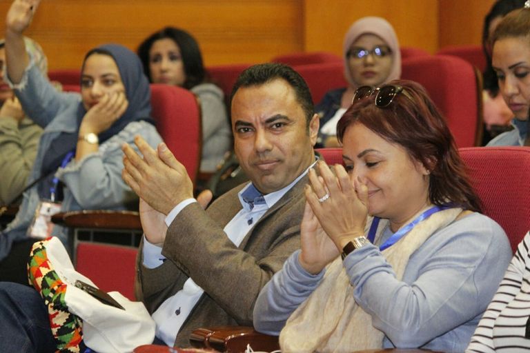 الفنانة المصرية منة شلبي في ندوة تكريمها بمهرجان أسوان لأفلام المرأة