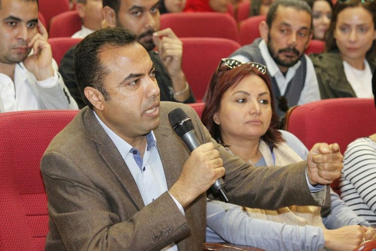 الفنانة المصرية منة شلبي في ندوة تكريمها بمهرجان أسوان لأفلام المرأة