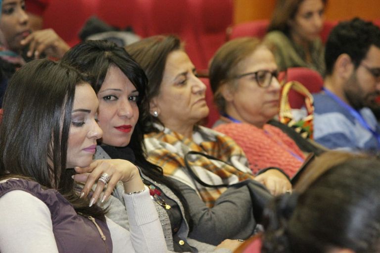 الفنانة المصرية منة شلبي في ندوة تكريمها بمهرجان أسوان لأفلام المرأة