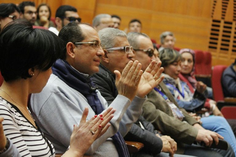 الفنانة المصرية منة شلبي في ندوة تكريمها بمهرجان أسوان لأفلام المرأة