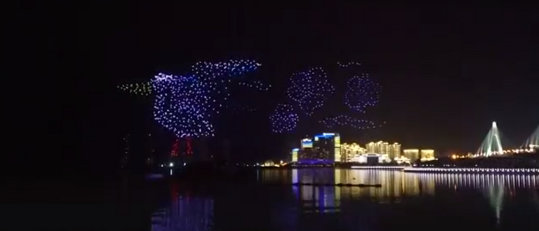 1000 طائرة مسيرة تضيء سماء الصين احتفالا بالعام الجديد