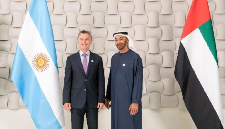 الشيخ محمد بن زايد آل نهيان والرئيس الأرجنتيني ماوريسيو ماكري