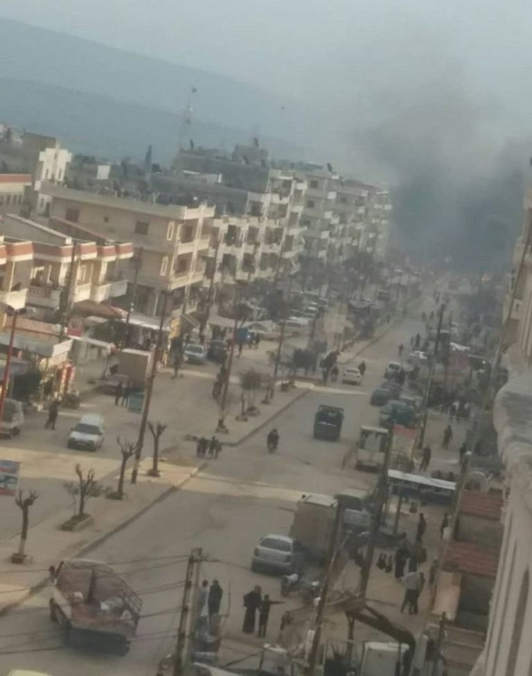 صورة متداولة لموقع الانفجار شرق سوريا صورة متداولة لموقع الانفجار شرق سوريا