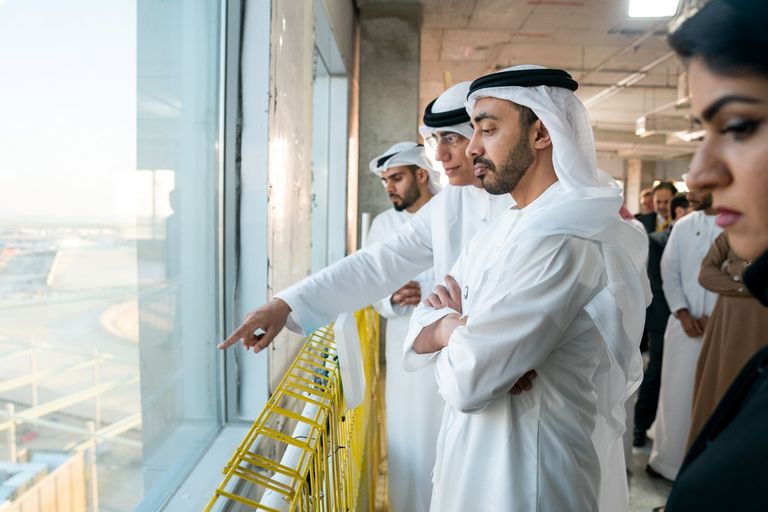 الشيخ عبدالله بن زايد آل نهيان يزور موقع إكسبو دبي 2020