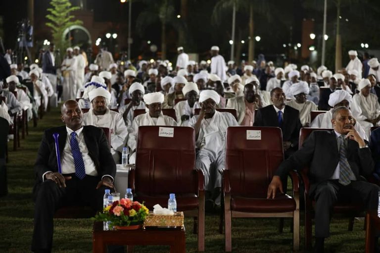 رموز القوى السياسية في السودان خلال كلمة البشير