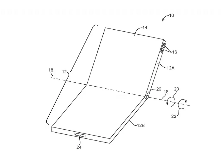 تصميم تقريبي لهاتف آيفون قابل للطي