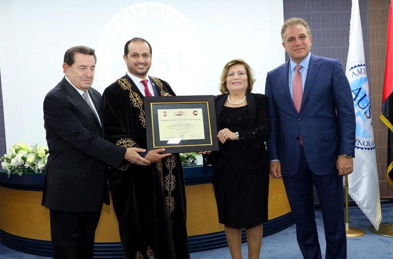 الجامعة الأمريكية للعلوم والتكنولوجيا في بيروت تكرم سفير دولة الإمارات
