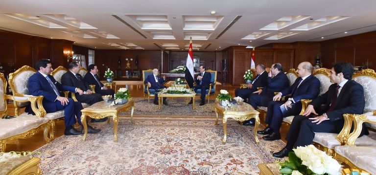 جانب من لقاء السيسي مع الرئيس التونسي