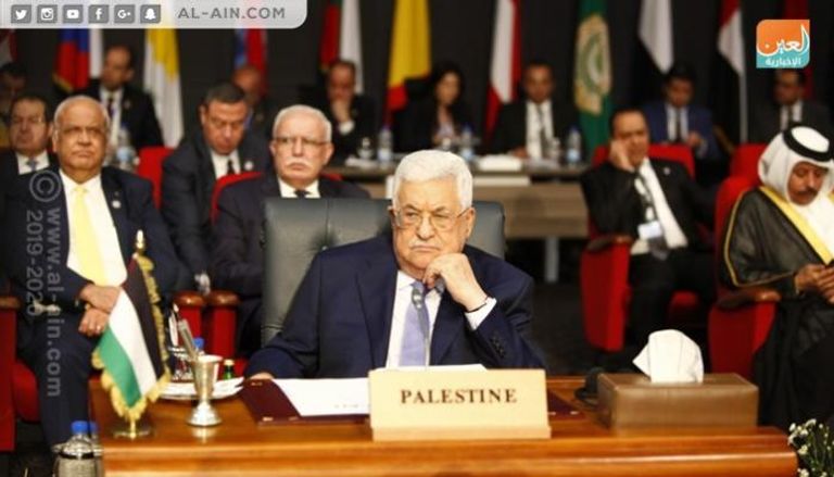 الرئيس الفلسطيني محمود عباس خلال كلمته بالقمة العربية الأوروبية