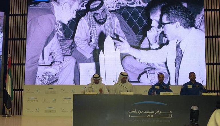 المؤتمر الصحفي لكشف كواليس الرحلة الإماراتية لوكالة الفضاء الدولية 