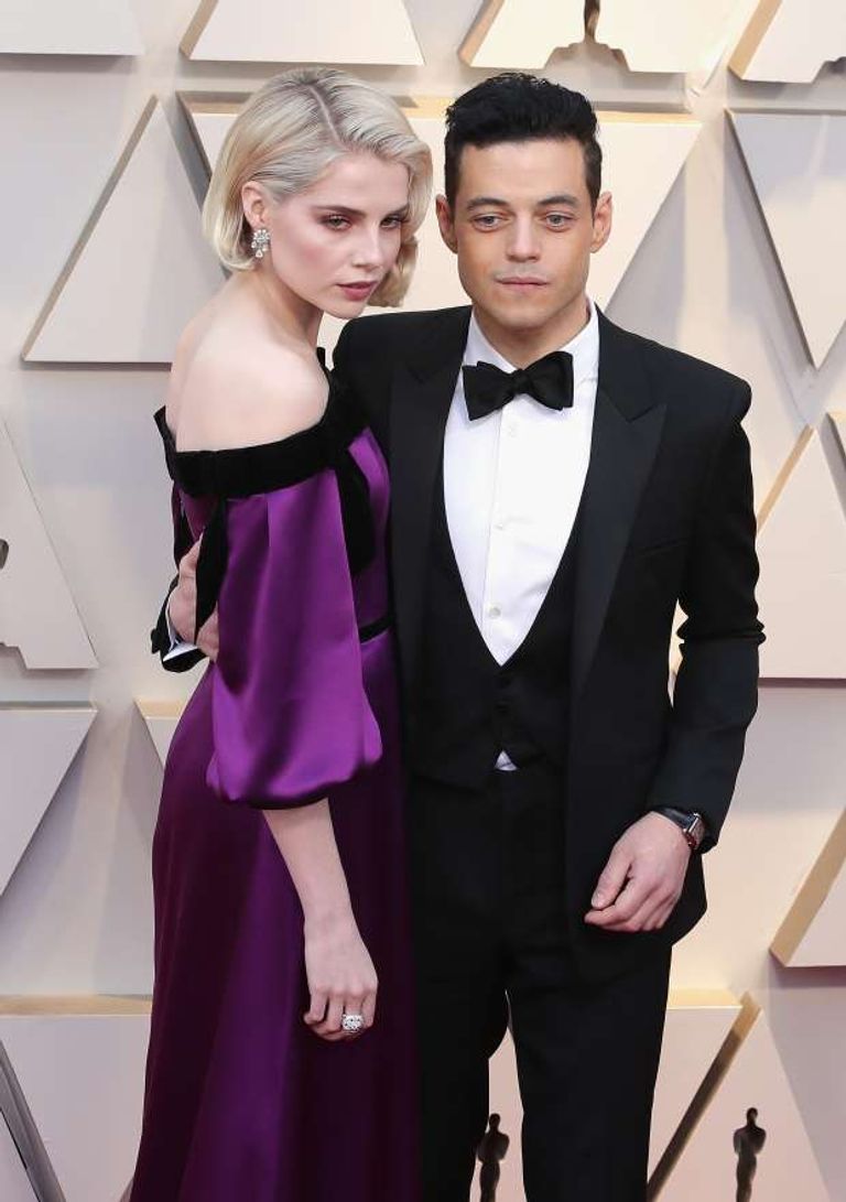 رامي مالك ولوسي بوينتون على السجادة الحمراء