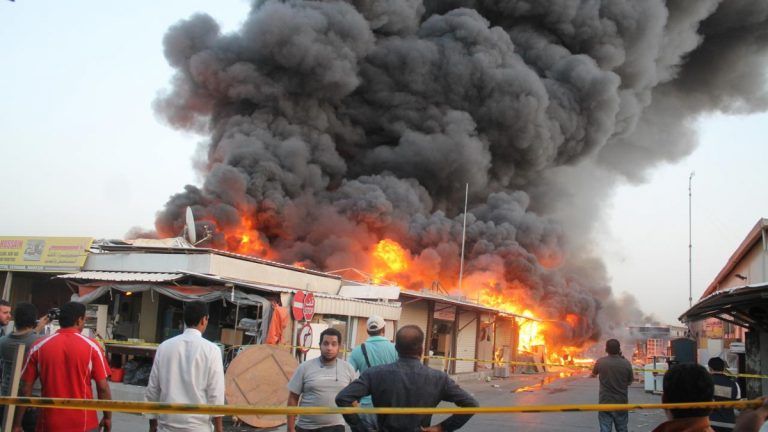 تفجير استهدف مليشيا الحشد الشعبي شمال بغداد إحدى الهجمات الإرهابية التي تعرض لها العراق خلال فبراير