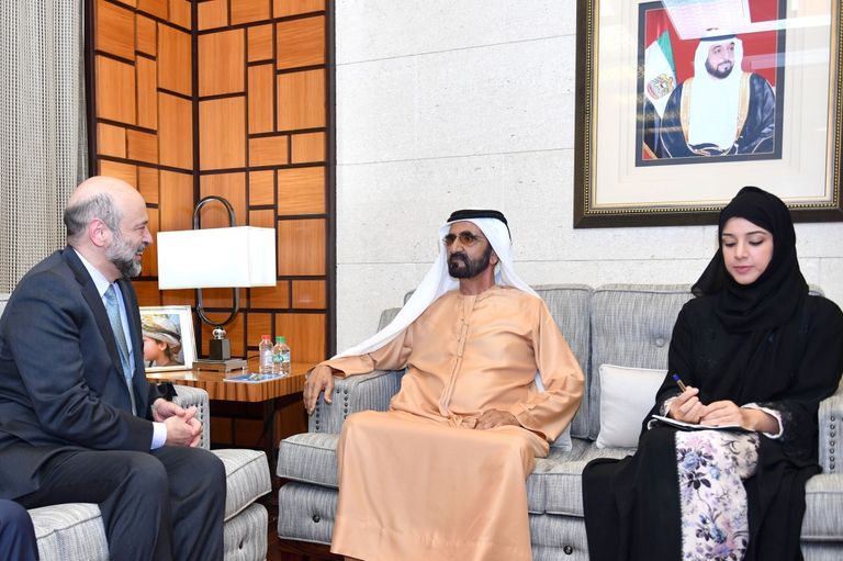 الشيخ محمد بن راشد آل مكتوم ورئيس وزراء الأردن
