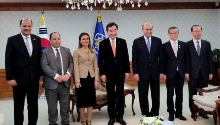 لقاء الوفد المصري ورئيس وزراء كوريا الجنوبية في سؤول