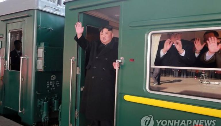 صورة القطار الذي سافر به كيم إلى فيتنام - وكالة الأنباء الكورية