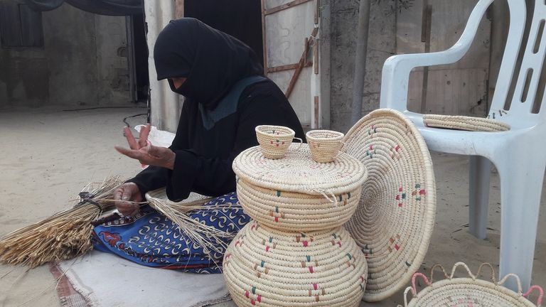 الحاجة فاطمة اللحام تباشر عملها